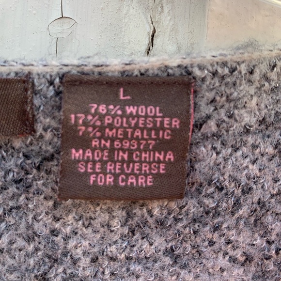 Heather B wool blend tie front jacket Size Large - Picture 3 of 5